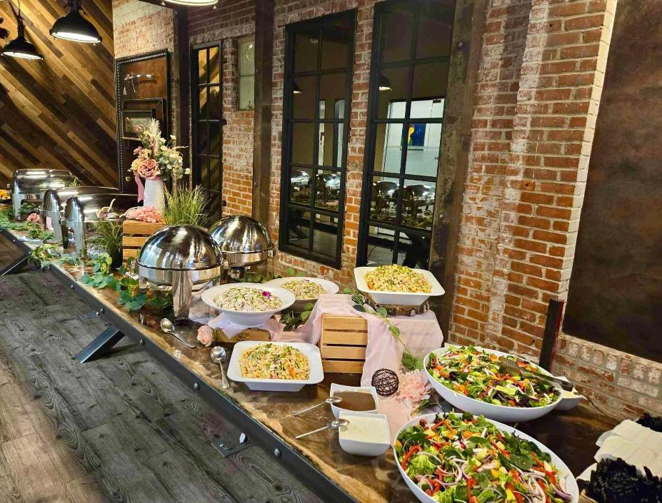 Board Room with catering on tables