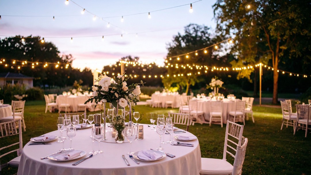 Outdoor Modern Wedding Reception | Randy Peters Catering